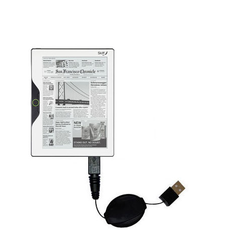 Retractable USB Power Port Ready charger cable designed for the Skiff Reader and uses TipExchange