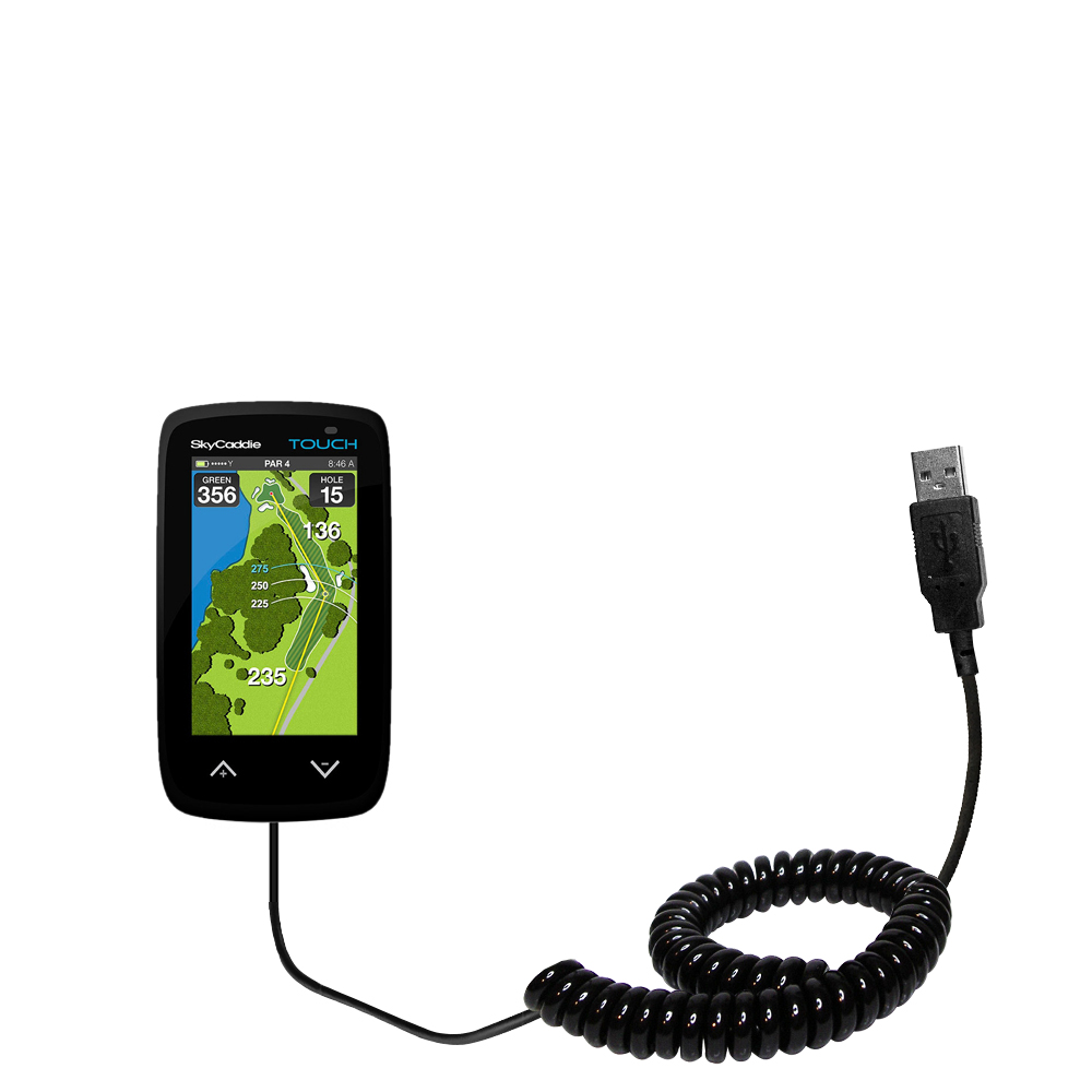 Coiled USB Cable compatible with the SkyGolf SkyCaddie TOUCH