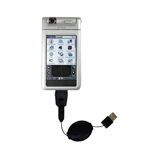 USB Power Port Ready retractable USB charge USB cable wired specifically for the Sony Clie NR60 and uses TipExchange