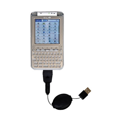 Retractable USB Power Port Ready charger cable designed for the Sony Clie TG50 and uses TipExchange
