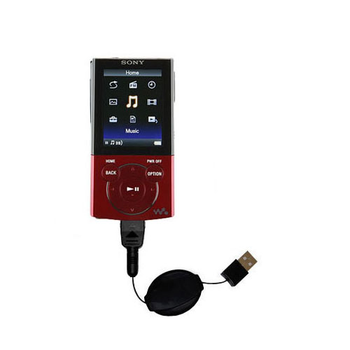 Retractable USB Power Port Ready charger cable designed for the Sony E Series and uses TipExchange
