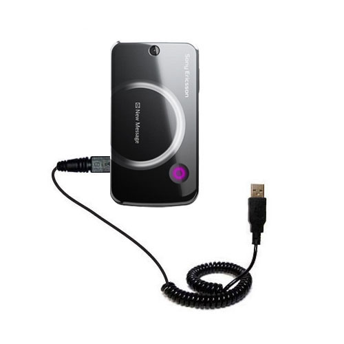 Coiled USB Cable compatible with the Sony Ericsson  T707a