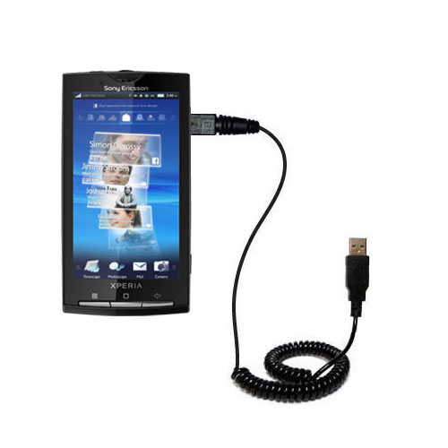 Coiled USB Cable compatible with the Sony Ericsson Anzu
