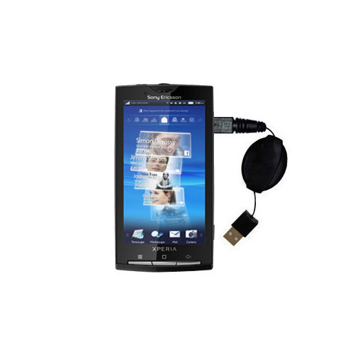 Retractable USB Power Port Ready charger cable designed for the Sony Ericsson Anzu and uses TipExchange