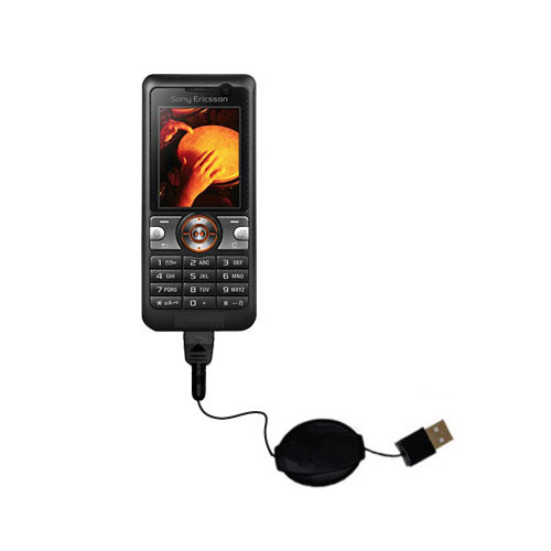 Retractable USB Power Port Ready charger cable designed for the Sony Ericsson HBH-GV435 and uses TipExchange