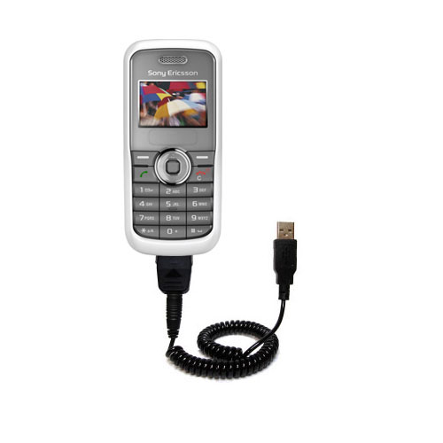 Coiled USB Cable compatible with the Sony Ericsson J100a