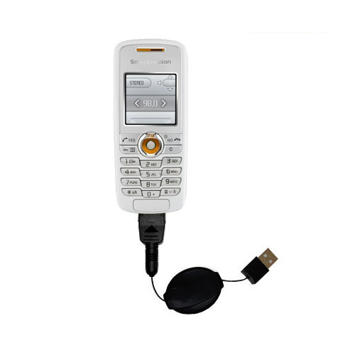 Retractable USB Power Port Ready charger cable designed for the Sony Ericsson J230a and uses TipExchange
