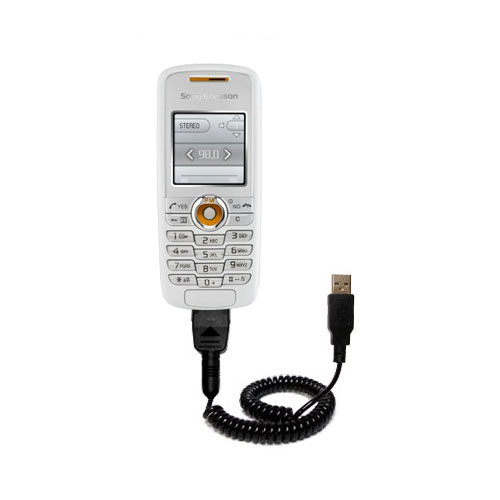 Coiled USB Cable compatible with the Sony Ericsson J230i
