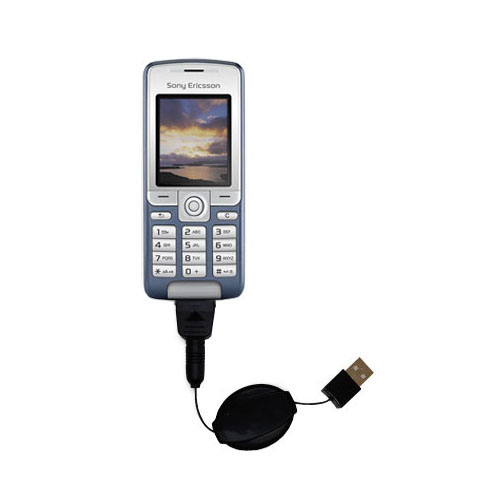 Retractable USB Power Port Ready charger cable designed for the Sony Ericsson K310i and uses TipExchange