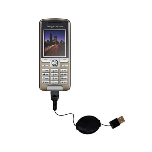 Retractable USB Power Port Ready charger cable designed for the Sony Ericsson K320i and uses TipExchange