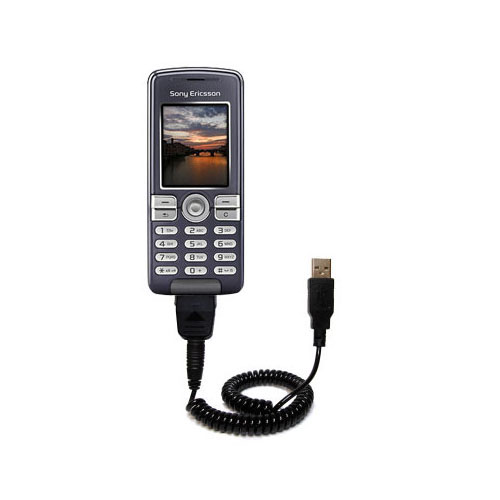 Coiled USB Cable compatible with the Sony Ericsson K510i