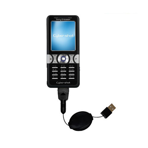 Retractable USB Power Port Ready charger cable designed for the Sony Ericsson k550i and uses TipExchange