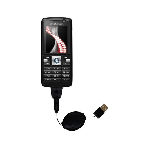 Retractable USB Power Port Ready charger cable designed for the Sony Ericsson K610i and uses TipExchange