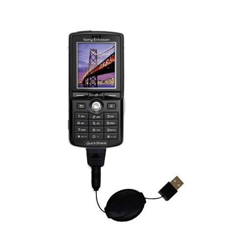 Retractable USB Power Port Ready charger cable designed for the Sony Ericsson K750 / K750i and uses TipExchange