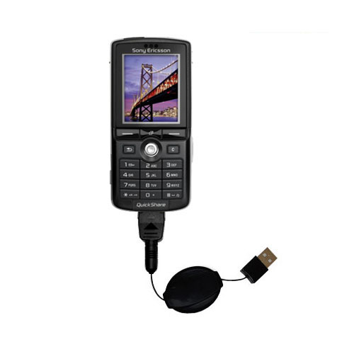 Retractable USB Power Port Ready charger cable designed for the Sony Ericsson k750c and uses TipExchange