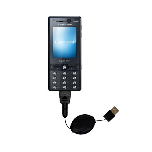 Retractable USB Power Port Ready charger cable designed for the Sony Ericsson K818c and uses TipExchange