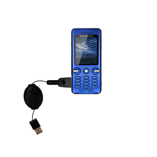 Retractable USB Power Port Ready charger cable designed for the Sony Ericsson S302 and uses TipExchange