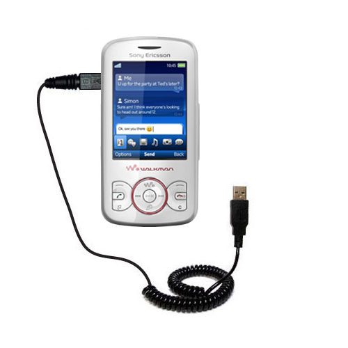 Coiled USB Cable compatible with the Sony Ericsson Spiro a