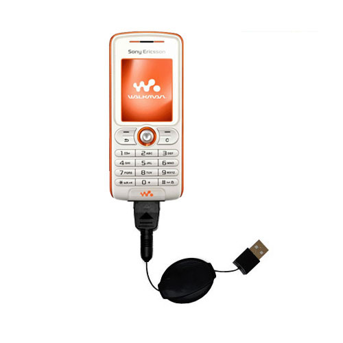 Retractable USB Power Port Ready charger cable designed for the Sony Ericsson w200c and uses TipExchange