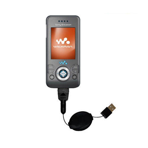 Retractable USB Power Port Ready charger cable designed for the Sony Ericsson W580c and uses TipExchange