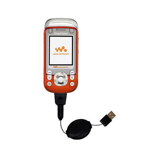 Retractable USB Power Port Ready charger cable designed for the Sony Ericsson W600 / W600i and uses TipExchange