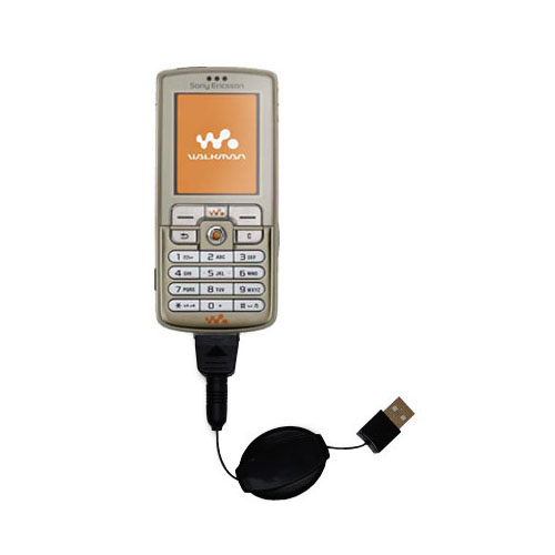 Retractable USB Power Port Ready charger cable designed for the Sony Ericsson W700i and uses TipExchange
