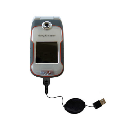 Retractable USB Power Port Ready charger cable designed for the Sony Ericsson W710 and uses TipExchange