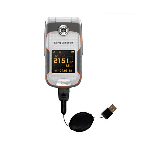 Retractable USB Power Port Ready charger cable designed for the Sony Ericsson w710c and uses TipExchange