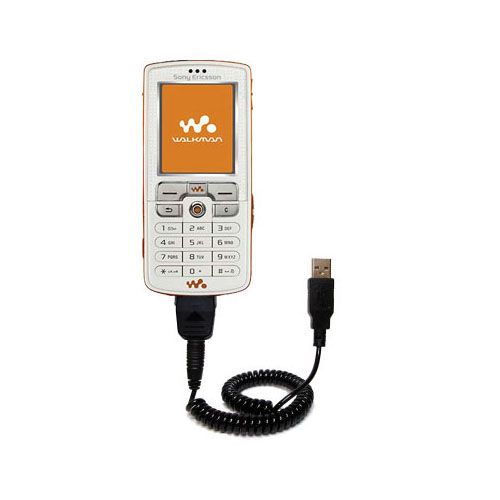 Coiled USB Cable compatible with the Sony Ericsson W800 / W800i