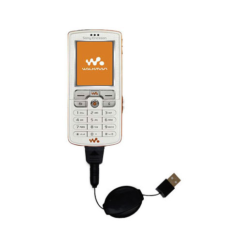 Retractable USB Power Port Ready charger cable designed for the Sony Ericsson W800 / W800i and uses TipExchange