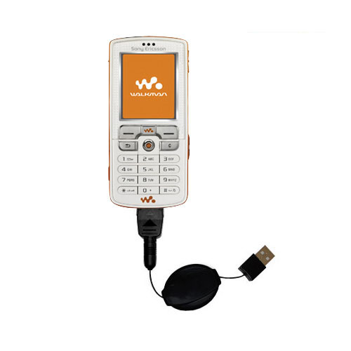 Retractable USB Power Port Ready charger cable designed for the Sony Ericsson w800c and uses TipExchange