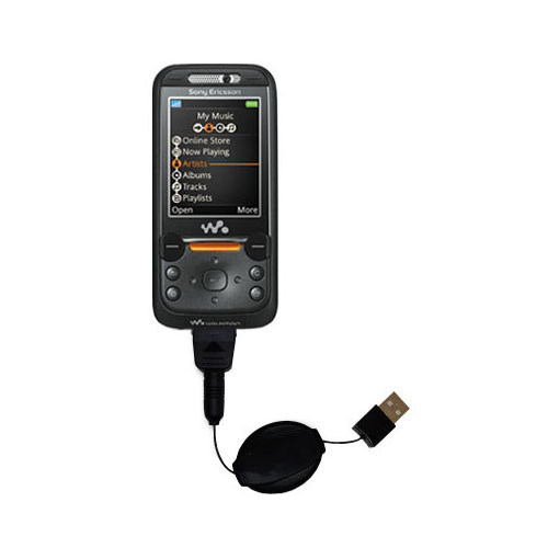 Retractable USB Power Port Ready charger cable designed for the Sony Ericsson W850i and uses TipExchange