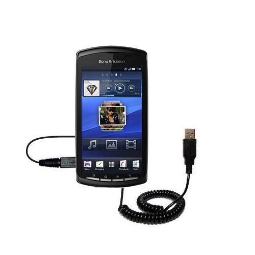 Coiled USB Cable compatible with the Sony Ericsson Xperia Play