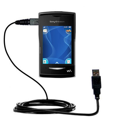 Classic Straight USB Cable suitable for the Sony Ericsson Yendo Yendo A with Power Hot Sync and Charge Capabilities - Uses Gomadic TipExchange Technology