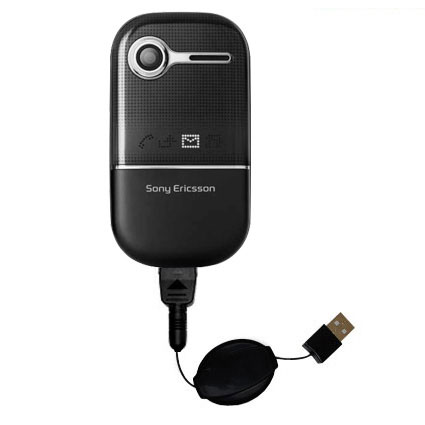 Retractable USB Power Port Ready charger cable designed for the Sony Ericsson z250a and uses TipExchange