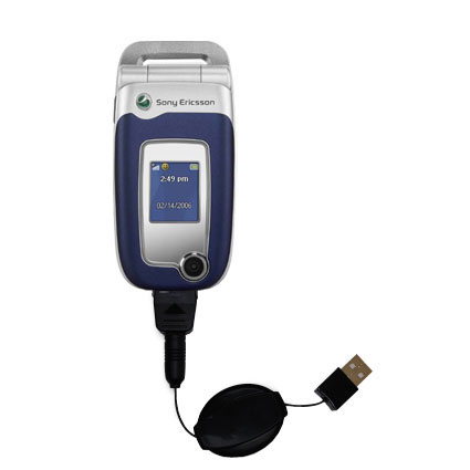 Retractable USB Power Port Ready charger cable designed for the Sony Ericsson Z525a and uses TipExchange