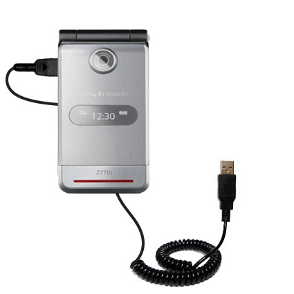 Coiled USB Cable compatible with the Sony Ericsson Z770