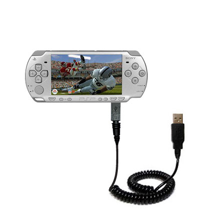 Coiled USB Cable compatible with the Sony PSP-2001 Playstation Portable