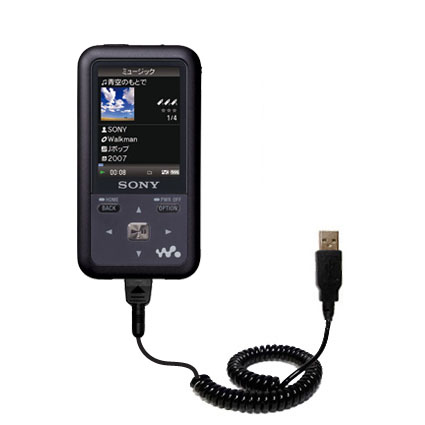 Coiled USB Cable compatible with the Sony Walkman NW-A916