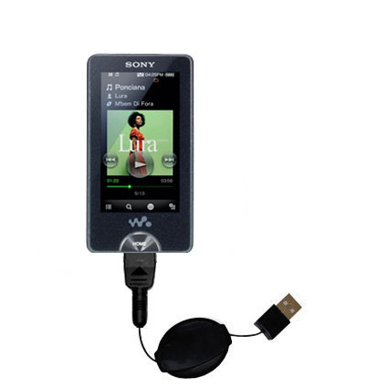 Retractable USB Power Port Ready charger cable designed for the Sony X Series and uses TipExchange
