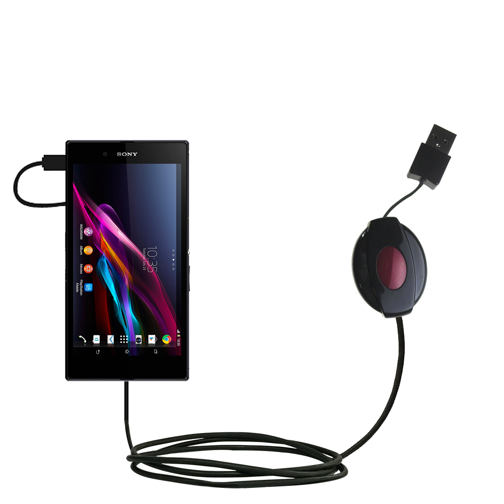 Retractable USB Power Port Ready charger cable designed for the Sony Xperia Z Ultra and uses TipExchange