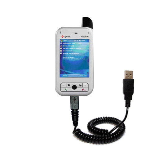 Coiled USB Cable compatible with the Sprint PPC-6700