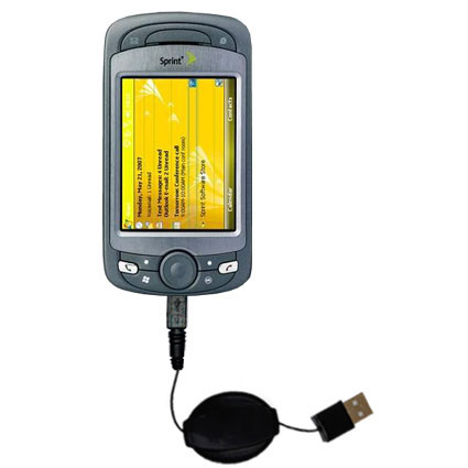 Retractable USB Power Port Ready charger cable designed for the Sprint PPC-6800 and uses TipExchange