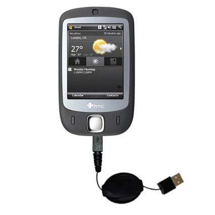 Retractable USB Power Port Ready charger cable designed for the Sprint Touch and uses TipExchange