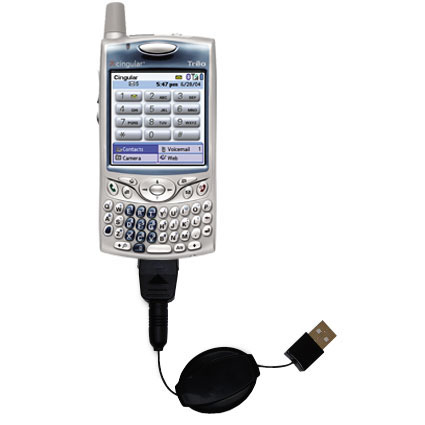Retractable USB Power Port Ready charger cable designed for the Sprint Treo 650 and uses TipExchange