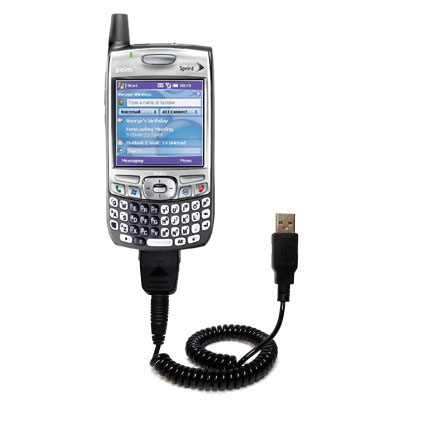 Coiled USB Cable compatible with the Sprint Treo 700p