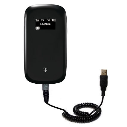 Coiled USB Cable compatible with the T-Mobile 4G Mobile Hotspot