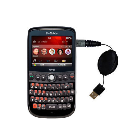 Retractable USB Power Port Ready charger cable designed for the T-Mobile Dash 3G and uses TipExchange