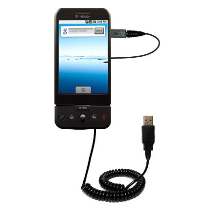 Coiled USB Cable compatible with the T-Mobile G1 Google
