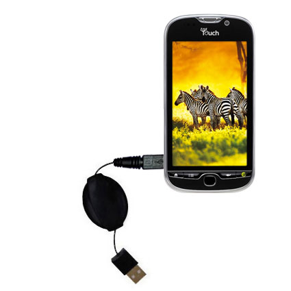 Retractable USB Power Port Ready charger cable designed for the T-Mobile myTouch HD and uses TipExchange